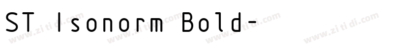 ST Isonorm Bold字体转换